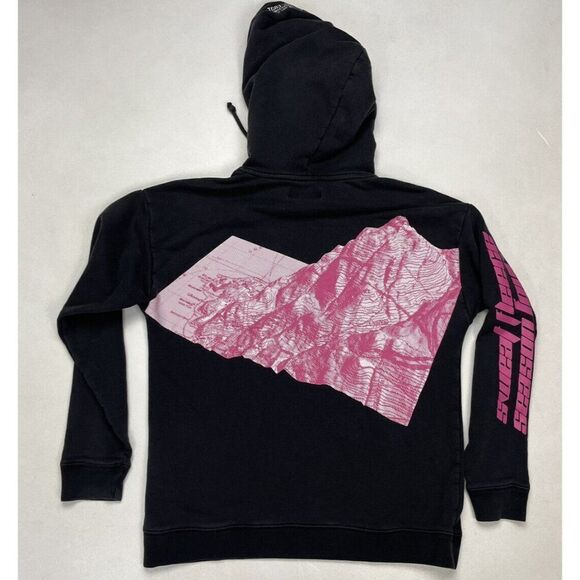 TNA Sweat Fleece Season Tour Graphic Pullover Hoodie Women XS Black - Picture 1 of 7